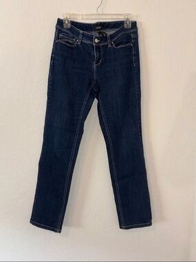 White House Black Market Dark Indigo Cropped Slim Jeans